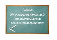 Zaproszenie na XV Giełdę Szkół Ponadgimnazjalnych Powiatu Nowodworskiego